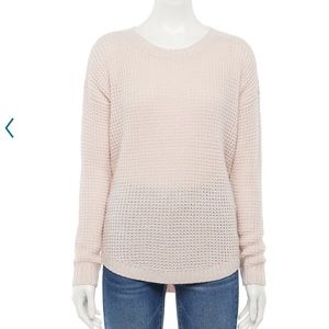 NWT SO® Light Pink Shirttail Hem Pullover Sweater